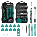 HARFINGTON 123 in 1 Magnetic Precision Screwdriver Set Electronics Repair Tools Kit with 96 Bits Flexible Shaft and Extension Rod for Cellphone Game Console Laptop PC Computer Camera, Green - color: Green