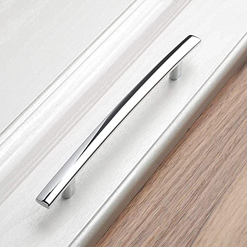 KOOFIZO 10 Pack 5 in Polished Chrome Cabinet Pulls, Drawer Handles 1961 - color: Polished Chrome, size: 5" CC
