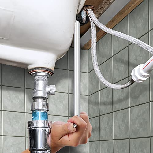 DURATECH 11" Basin Wrench, Sink Wrench, Adjustable Tap Nut Spanner Basin Spanner, Capacity of 3/8" to 1-1/4" for Fixing Back and Union Nuts Under Sink - size: Basin Wrench, style: Adjustable
