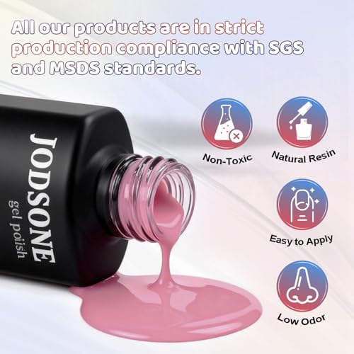 JODSONE 32 Colors Gel Nail Polish Kit with Base Coat Matte Glitter Top Coat Soak Off Manicure Tools Manicure Salon DIY at Home - color: B29
