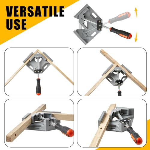 6 Pcs Right Angle Clamps 90 Degree with 6 Inch Bar Clamps