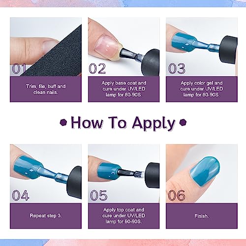 JODSONE 36 Pieces Gel Nail Polish Set U V Light Nail Drill Beginner Set Glossy Surface Easy To Apply Matte Texture All-In-One Manicure Kit - color: KIT-12
