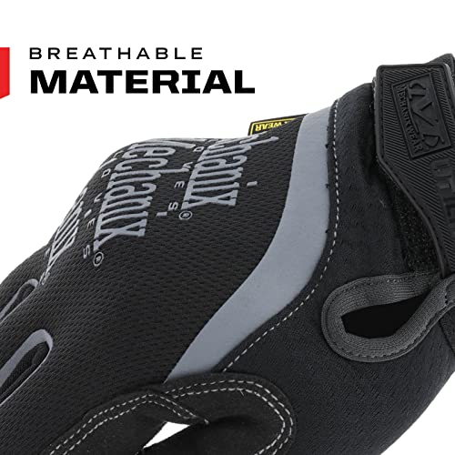 Mechanix Wear Utility Work Gloves, Medium, Black/Grey - size: Medium