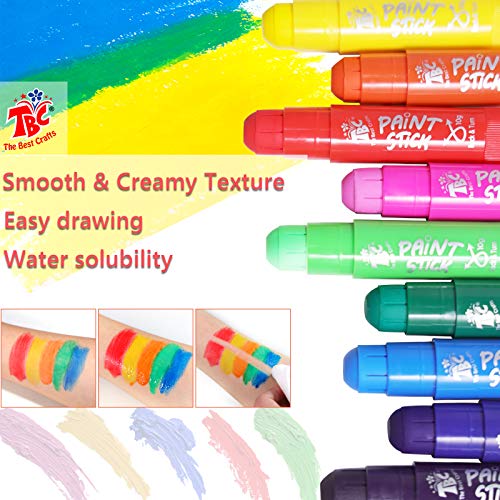 TBC The Best Crafts Paint Sticks for Kids Ages 2-8, 12 Classic Colors - color: 12