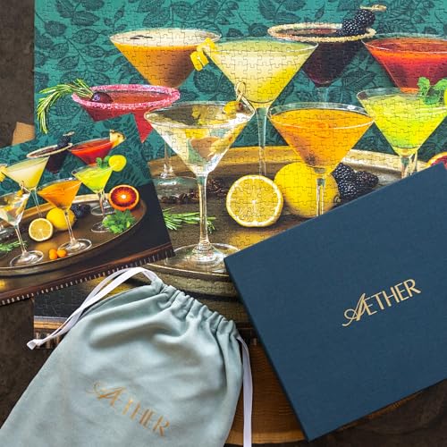 Shaken, Styled, Stirred Cocktail Puzzle, Premium 1000 Piece Jigsaw Puzzle for Adults, Glare-Free, Soft-Touch Puzzles, Made in USA, 26.6" x 19.25" - color: Shaken, Styled, Stirred