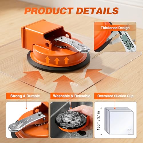 Saker Floor Gap Fixer Tool with Mallet,Laminate Floor Gap Repair Tool,Suction Cup Lifter,Floor Gap Repair Kit,for Floating Wood Floors and Moving Glasses with Sticky Pads and Gloves