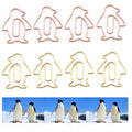 40 Pcs Metal Penguin-Shaped Paper Clips Set - Cute Paperclips for Fun Office Supplies and Party Decor (Gold, Rose Gold) - style: Penguin-Shaped