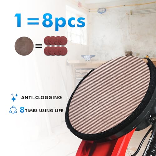 25 Pcs 9-Inch Mesh Sanding Discs, 60-180 Grit, Hook and Loop, Low-Dust Drywall Sandpaper for Electric Sanders, Pole Sanders & Dustless Drywall Sander with Vacuum - style: 9 Inch Mesh Sanding Discs