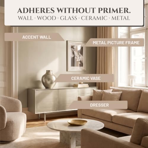 Metallic Wall Paint 67.62 fl oz - Platinum - Stunning Metallic Shine for Stylish Interiors, Easy to Apply, Water-Based, Perfect for Creative Wall Designs & DIY Projects - color: Platinum
