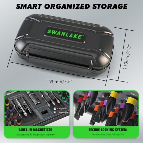 46 in 1 Magnetic Ratchet Screwdriver Set, Multi-Bit Screwdriver Kit, Nut Driver Set, Detachable Ratchet Handle with Storage Case, Repair Tool Kit for Furniture, Computer, Bicycle - style: 46-in-1 Screwdriver Set
