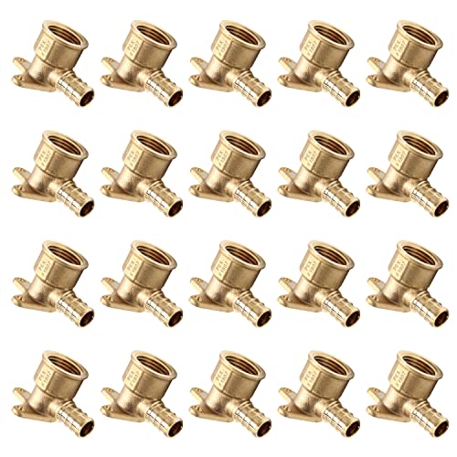 (Pack of 20) EFIELD Pex 1/2 Inch x 1/2 Inch Female NPT Drop-Ear Elbow - size: Pack of 20