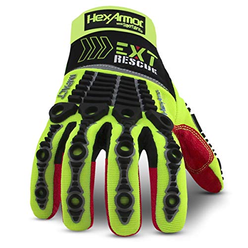 HexArmor | FireFighter Extrication-Rescue Impact Safety Gloves | EXT Rescue Series - color: 4012 | Cut Protection W/ Velcro Cuff, size: 2X-Large (Pack of 1)