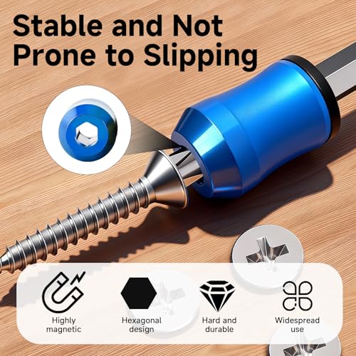 6 Pcs Screwdriver Head Magnetic Ring, Magnetic Drill Bit Holder - color: 6