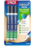 Grout Pen Dark Grey Tile Grout Paint Marker - Narrow 5mm Tip (7mL) - 3 Pack - style: Dark Grey