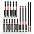 Geinxurn 16 Pieces Impact Magnetic Screwdriver Bit Holders (2.4", 3", 6", 12"), Extension Socket Drill Bit Holder S2 Alloy Steel Hex Shank Quick-Change Drill Bit Guide for Home Repair & DIY - style: MIXED-Bit Holder-16PCS