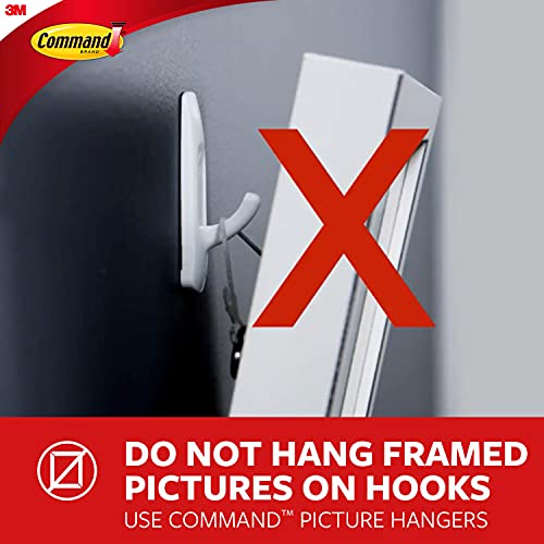 Command Medium White Bath Hooks, 2 Hooks, 4 Strips - color: White, size: Medium, style: 2 Hooks