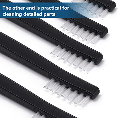 Accmor Scratch Brush Set for Gun Cleaning, All Purpose Nylon Bristle Brushes Tools 9 Pcs, Double-Ended Scrub Cleaner Kit for Cleaning Welding Slag/Paint/Rust/Dirt - style: 9Pcs Nylon White