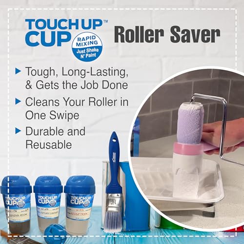 Touch Up Cup Roller Saver Paint Scraper Cleaner Tool, 1 Pack, Pink - color: Pink, size: Pack of 1
