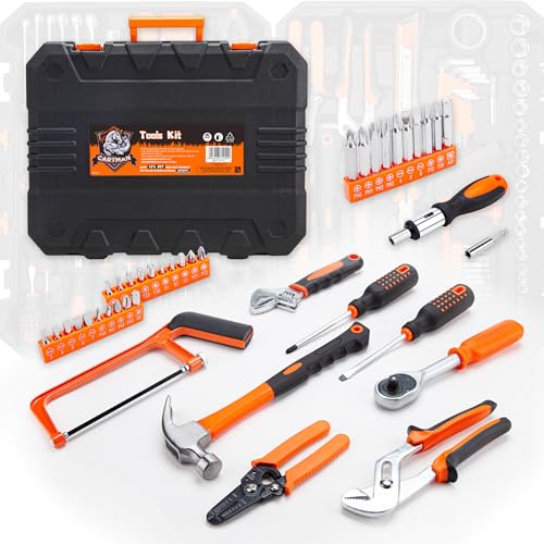 CARTMAN 238-Piece Auto Repair Tool Set, Socket Wrench Kit With Storage Case - color: Orange