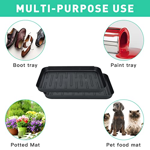 Square Boot Tray,Plastic Utility Shoe Mat Tray for Entryway Indoor Outdoor - size: Stripe