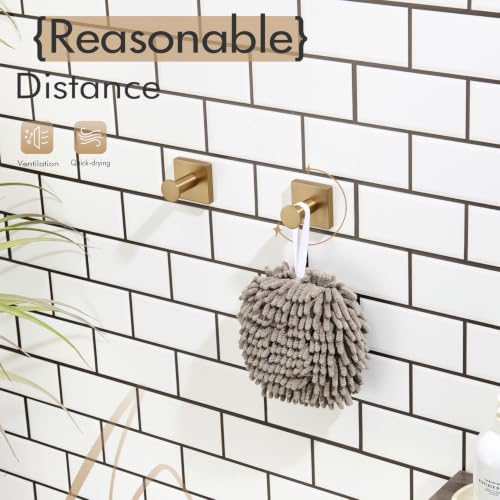 KOKOSIRI Robe Hooks Bath Towel Hooks for Wall Closet Kitchen Hanging Towels Bathroom Hardware Champagne Bronze Stainless Steel 2 Pack, B1016CPG-P2 - color: Champagne Bronze, size: 2 Pack