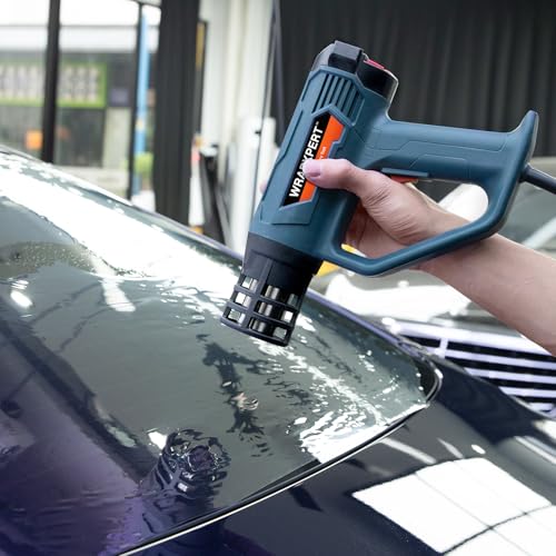 WRAPXPERT Heat Gun for Vinyl Wrap/Window Tint with Digital LCD 2000W 122℉-1202℉（50℃- 650℃) Variable Temperature Control Memory Function for Car Wrap, Crafts, Shrinking Tubing, Stripping Paint - color: Blue Lcd