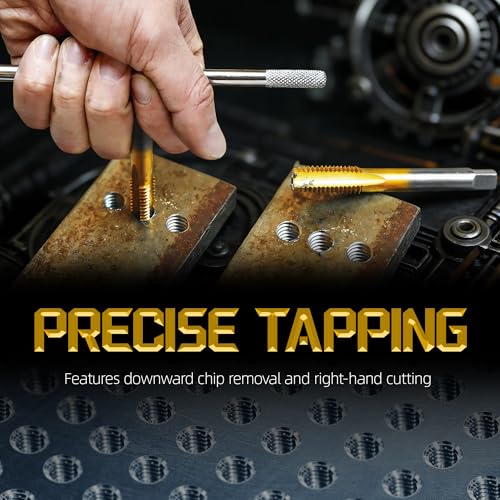 1/4"-20 UNC Tap and #7 Drill Bit Set,M2 HSS Threading Drill and Tap Set - size: 1/4"-20 UNC Tap & #7 Drill