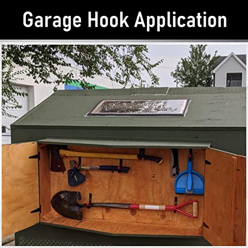 12 Pack Garage Hooks, 3.5Inch Utility Hooks, Heavy Duty Garage Storage Wall Hooks - size: 4.7 Inch x 3.5 Inch