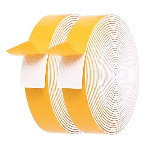 Foam Weather Stripping-2 Rolls, 1 Inch Wide X 1/16 Inch Thick - size: 1"(W) x 1/16"(T) x 26'(L)