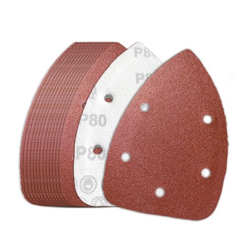 50 Pcs 80 Grit Mouse Sandpaper, Aluminum Oxide Mouse Sanding Pads - size: 80 Grit