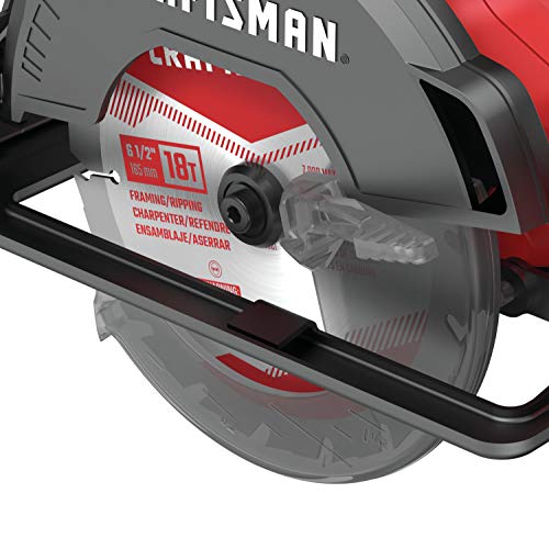 CRAFTSMAN V20 Cordless Circular Saw Kit, 6-1/2 inch, Battery and Charger Included (CMCS500M1)