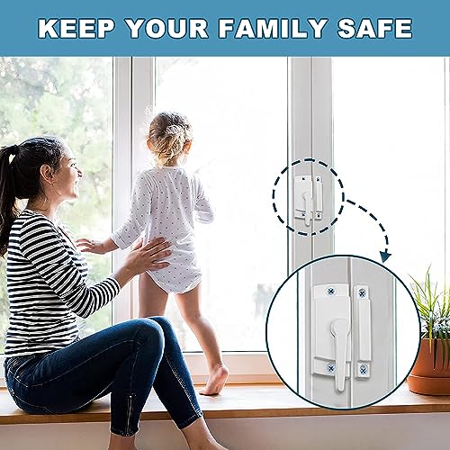 Sliding Window Sash Locks White ZUONAI 2 Pack Cam Sash Locks for Double Hung Window Latch Lock Security Vinyl Window Sash Lock and Keeper Replacement for Vertical and Horizontal Sliding Windows - color: White