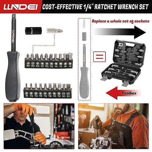 1/4" Impact Socket Set, 83 Pcs Wrench Set SAE(5/32-9/16 in) Metric (4-15mm) - size: 83-Piece 1/4" Drive Impact Socket Set