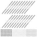 M METERXITY 20-Set Double End Threaded Stud Screw Bolt, M3x55mm Stainless Steel Push Rod Dual End Thread with Washer for Electrical/CNC Equipment/House Maintenance, Right Hand Thread - size: M3x55mm