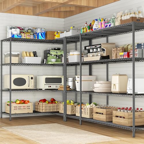 Romorgniz 52.4" W Storage Shelves, 1120LBS Heavy-Duty&L-Shaped for Kitchen - size: 13.78"D x 52.36"W x 59"H
