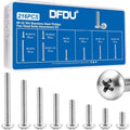 216PCS 8-32 Machine Screw Phillip Pan Head 304 Stainless Steel 1/2"-2" - size: SS #8-32 216PCS