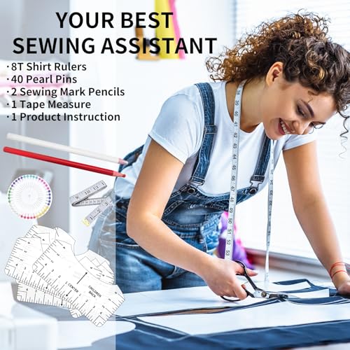 12pcs Tshirt Ruler Guide for Vinyl Alignment, T Shirt Measurement Accessories Tools for Cricut Heat Press & Cameo & HTV Transfer Vinyl, Stocking Stuffers Gifts for Women (White) - style: Tshirt Ruler-12-White