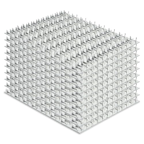 10 Pcs Pronged 8 x 8 Truss Mending Plates, Truss Brackets for Wood Connection, Galvanized Mending Plates with Nail-Teeth - size: 8"x8"