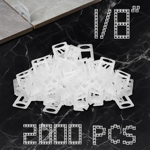 Storystore 2000pcs Tile Leveling Clips 1/8 Inch Tiles Spacers - size: 1/8 Inch 2000 Spacers