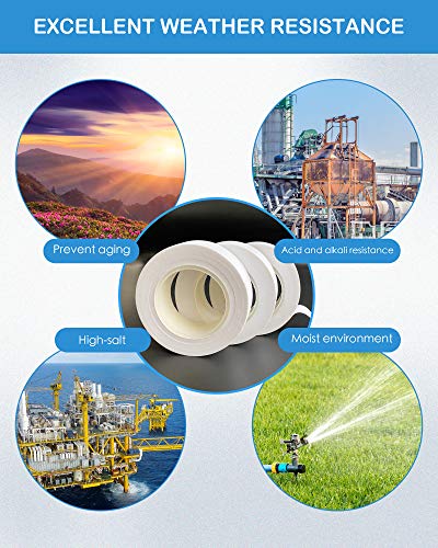 Wapodeai 3pcs Premium Electrical Tape White, 0.62 in X 50 ft - color: White