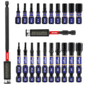 GEINXURN 22 Pieces Multi Hex Head Impact Tough Magnetic Allen Wrench Drill Bits Set, (Metric&SAE) 1 in./2 in. Mixed Hex Head S2 Steel Power Bits Set with Bit Extension Holder - size: SM-22