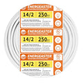 Energeaster Solid Indoor 14/2 W/G NMB Cable 250ft, Electrical Wire, White - size: 250FT, style: 2x14AWG-White
