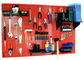 Wall Control 30-WRK-400RB Standard Workbench Metal Pegboard Tool Organizer,Red/Black - color: Red/Black