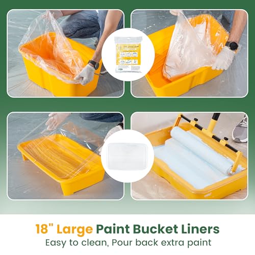 VOOMEY 18 Inch Paint Roller Kit with Extension Pole - size: 13pc