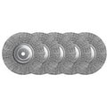 5Pcs 4 Inch Stainless Steel Wire Crimped Wheel Brush with 5/8" Bore for Angle Grinder Derusting Cleaning and Surface Polishing - size: 4"100mm 5Pcs