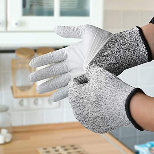 Evridwear Cut Resistant Gloves Food Grade Level 5 Kitchen Safety Protection (Gray, Medium) - color: Gray, size: Medium (Pack of 1)