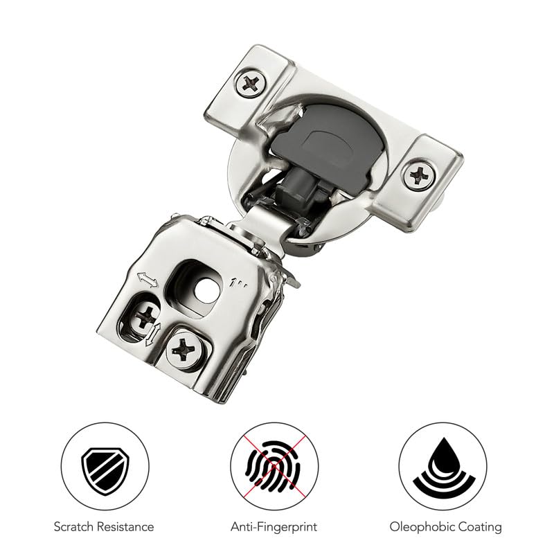 Ravinte 1 Inch Overlay Soft Close Hinge Kitchen Cabinet Hinges 10 Pack - size: 1 inch Overlay