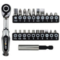 CONQUER 22pc Mini Ratchet Screwdriver Set, 1/4" Right Angle Phillips Kit - style: 22 PC Mini Ratchet set