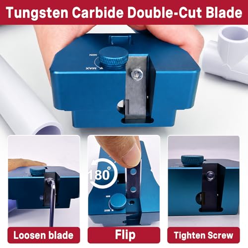 9-in-1 Inner & Outer PVC Pipe Deburring Tool Kit,Chamfers PVC Chamfer Tool - color: Blue Plus