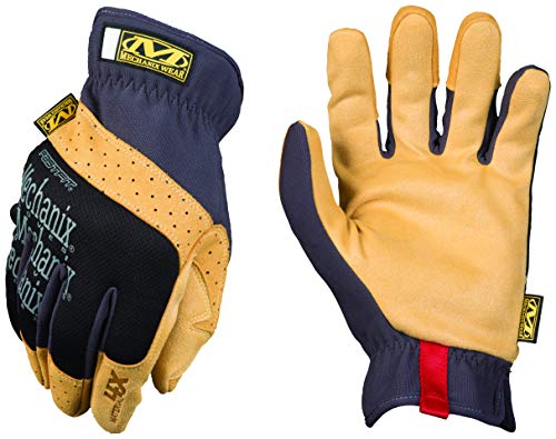 Mechanix Wear Material4X FastFit Leather Gloves Brown/Black, Large - size: Large